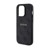 Guess 4G Collection Leather Metal Logo MagSafe - Etui iPhone 14 Pro (czarny) (GUHMP14LG4GFRK)