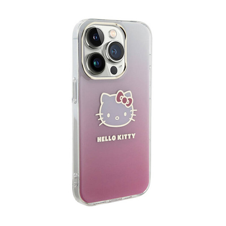 Hello Kitty IML Gradient Electrop Kitty Head - Etui iPhone 15 Pro Max (różowy) (HKHCP15XHDGKEP)