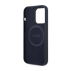 BMW Liquid Silicone Case Metal Logo MagSafe - Etui iPhone 14 Pro Max (granatowy) (BMHMP14XSILNA)