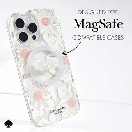 Kate Spade New York Magnetic Loop Grip - Uchwyt MagSafe na palec (The Sparkle Silver) (KS053400)