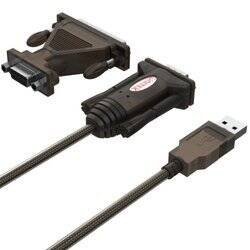 Unitek konwerter USB-A- RS-232 z adap.DB9F/DB25M- czarny (Y-105A)