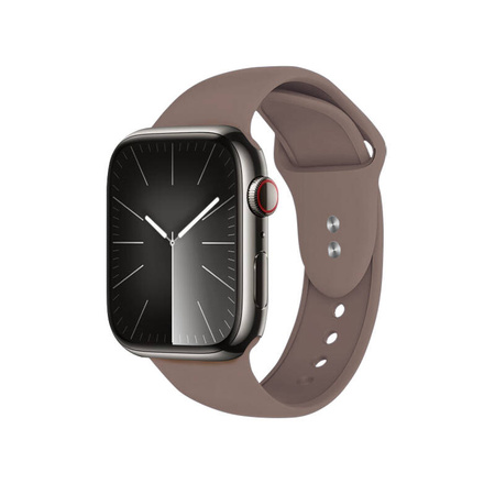 Crong Liquid - Pasek do Apple Watch 44/45/46/49 mm (brązowy) (CRG-44LQB-BRW)