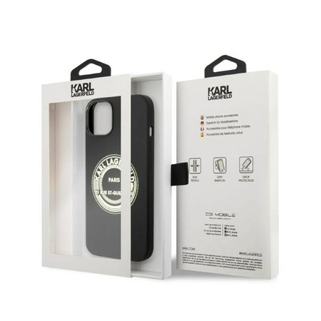 Karl Lagerfeld Silicone RSG - Etui iPhone 14 Plus (czarny) (KLHCP14MSRSGRCK)