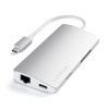 Satechi Hub Multiport V2 z USB-C na HDMI, Ethernet, USB 3.0, SD, microSD - Srebrny (ST-TCMA2S)