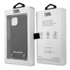 Karl Lagerfeld Leather Textured and Chain - Etui iPhone 13 (czarny) (KLHCP13MPMK)