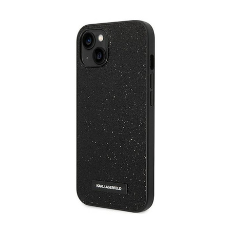Karl Lagerfeld Glitter Plaque Logo - Etui iPhone 14 Plus (czarny) (KLHCP14MG2ELK)