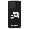 Karl Lagerfeld Silicone Double Heads Print MagSafe - Etui iPhone 16 Pro (czarny) (KLHMP16LSKCHPPLK)