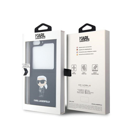 Karl Lagerfeld Silicone Ikonik - Etui Samsung Z Flip 5 (czarny) (KLHCZF5SNIKBCK)