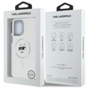 Karl Lagerfeld IML Metal Choupette Head MagSafe - Etui iPhone 14 Pro Max (biały) (KLHMP14XHLSCHH)