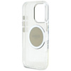 Guess IML Metal Colored Circle Classic Logo MagSafe - Etui do iPhone 16 Pro (szary) (GUHMP16LHTDRCEDG)