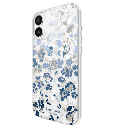 Kate Spade New York Protective Gems MagSafe - Etui iPhone 16 Plus (Flowerbed Blue) (KS054380)