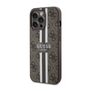 Guess 4G Printed Stripes MagSafe - Etui iPhone 13 Pro (Brązowy) (GUHMP13LP4RPSW)