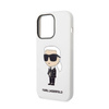 Karl Lagerfeld Silicone NFT Ikonik - Etui iPhone 14 Pro (biały) (KLHCP14LSNIKBCH)