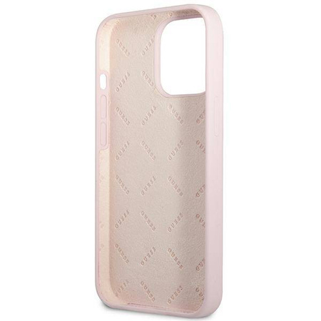 Guess Silicone Triangle Logo - Etui iPhone 13 Pro Max (liliowy) (GUHCP13XSLTGU)