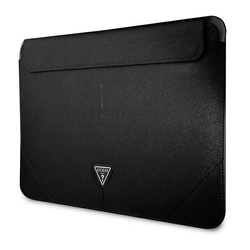 Guess Saffiano Triangle Logo Sleeve - Etui na notebooka 13" / 14" (czarny) (GUCS14PSATLK)