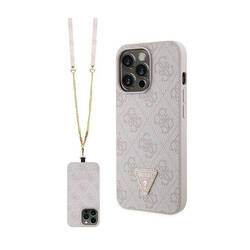 Guess Crossbody 4G Metal Logo - Etui iPhone 13 Pro Max (różowy) (GUHCP13XP4TDSCPP)