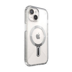 Speck Presidio Perfect-Clear Grip ClickLock & MagSafe - Etui iPhone 16e / iPhone 15 / iPhone 14 / iPhone 13 (Clear / Chrome Finish / Serene Silver) (150443-3199)