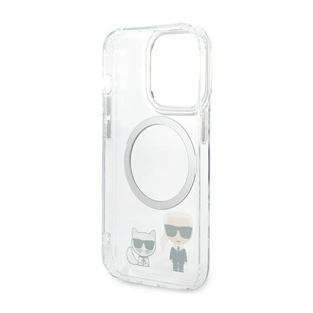 Karl Lagerfeld Karl & Choupette Aluminium MagSafe - Etui iPhone 14 Pro Max (przezroczysty) (KLHMP14XHKCT)