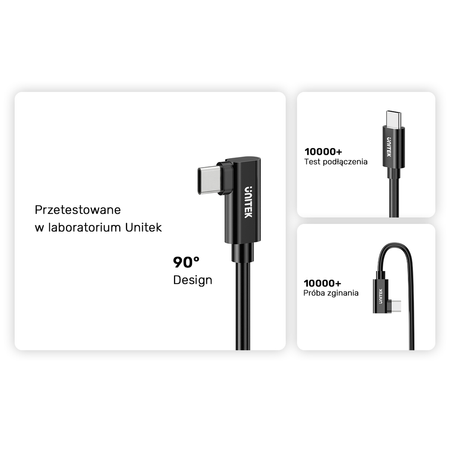 Unitek Kabel VR Link Pro USB-C do C obsługuje 5Gps i 60W (C14094ABK01-5M)