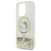 Hello Kitty Liquid Glitter Fever MagSafe - Etui iPhone 16 Pro Max (biały / złoty) (HKHMP16XLGDIH)