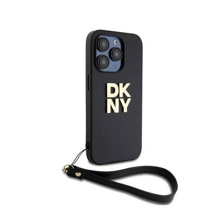 DKNY Wrist Strap Stock Logo - Etui iPhone 15 Pro (czarny) (DKHCP15LPBSWSK)