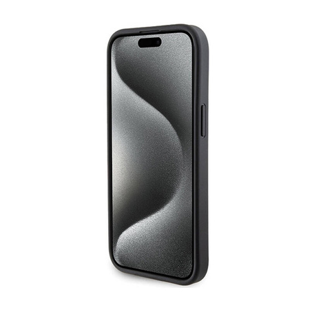 Karl Lagerfeld Gripstand Saffiano Karl & Choupette Pins - Etui iPhone 15 Plus (czarny) (KLHCP15MGSAKCPK)