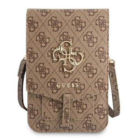Guess 4G Big Metal Logo Phone Bag – Torba z przegrodą na smartfona (brązowy) (GUWBG4GFBR)