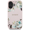 Guess Grained Printed Flower Pattern MagSafe - Etui do iPhone 16 (różowy) (GUHMP16SPGNMPLMP)