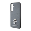 Karl Lagerfeld Saffiano Karl & Choupette Metal Pin - Etui Samsung Galaxy S24 (szary) (KLHCS24SPSAKCMPG)