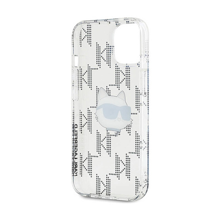 Karl Lagerfeld IML Choupette Head & Monogram - Etui iPhone 15 / 14 / 13 (przezroczysty) (KLHCP15SHKLPCHT)