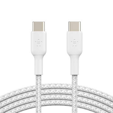 Belkin kabel pleciony USB-C/USB-C M/M 2.0 1 m - biały (CAB004BT1MWH)