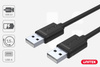 Unitek Kabel Przewód USB-A 2.0 AM-AM Czarny 1,5m (Y-C442GBK)