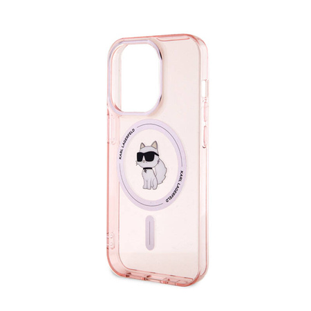 Karl Lagerfeld IML Choupette MagSafe - Etui iPhone 15 Pro Max (różowy) (KLHMP15XHFCCNOP)