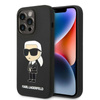 Karl Lagerfeld Silicone NFT Ikonik MagSafe - Etui iPhone 14 Pro (czarny) (KLHMP14LSNIKBCK)