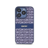 DKNY Leather Mono Stripe & Metal Logo - Etui iPhone 15 Pro (niebieski) (DKHCP15LPRTHSLB)