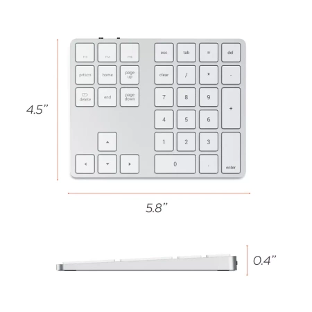 Satechi Klawiatura numeryczna Bluetooth - Srebrny (ST-XLABKS)