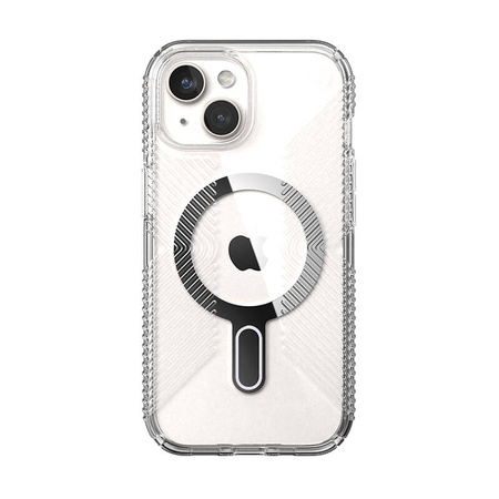 Speck Presidio Perfect-Clear Grip ClickLock & MagSafe - Etui iPhone 16e / iPhone 15 / iPhone 14 / iPhone 13 (Clear / Chrome Finish / Serene Silver) (150443-3199)
