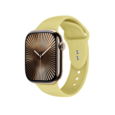 Crong Liquid - Pasek do Apple Watch 38/40/41/42mm (słomkowy) (CRG40LQBCTR)