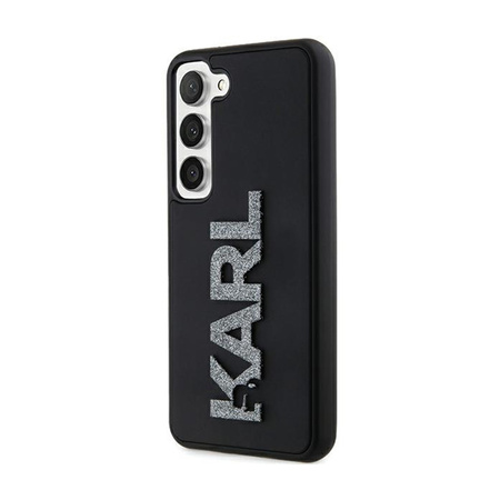 Karl Lagerfeld 3D Rubber Glitter Logo - Etui Samsung Galaxy S23 (czarny) (KLHCS23S3DMBKCK)