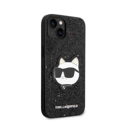 Karl Lagerfeld NFT Glitter Choupette Patch - Etui iPhone 14 Plus (czarny) (KLHCP14MG2CPK)