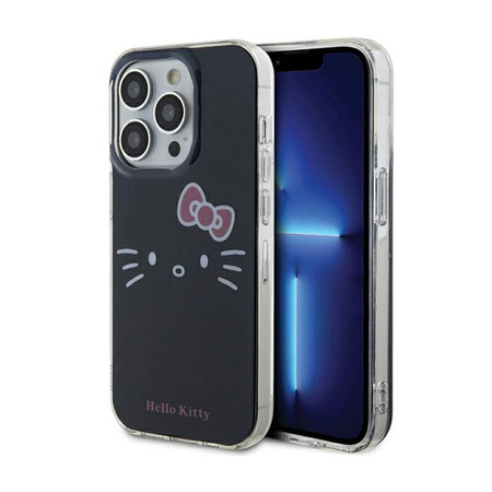 Hello Kitty IML Kitty Face - Etui iPhone 13 Pro (czarny) (HKHCP13LHKHLK)