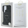 Guess Leather 4G Colored Ring Classic Logo MagSafe - Etui do Samsung Galaxy S25 Ultra (czarny) (GUHMS25LG4GFRK)