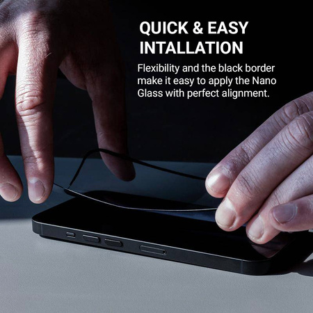Crong Nano Glass - Niepękające szkło hybrydowe iPhone 16 Pro (CRGNANOIP63P)