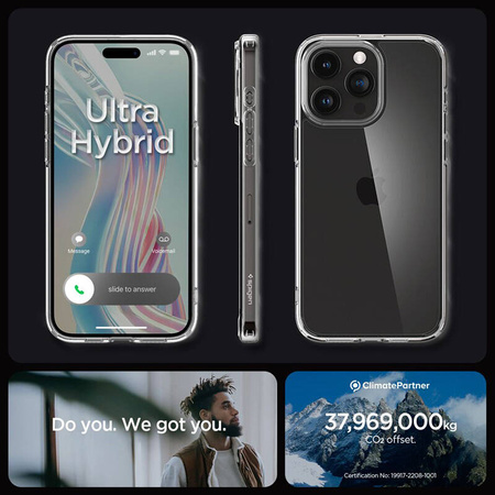 Spigen Ultra Hybrid - Etui do iPhone 15 Pro (Przezroczysty) (ACS06707)