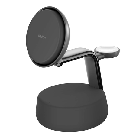 Belkin Ładowarka magnetyczna Qi2 25W, 3w1, zasilacz 45W, grafitowa (WIZ040KQCH)
