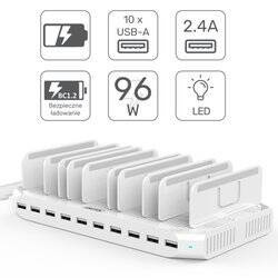 Unitek stacja ładująca 10 x USB 2,4A 96W (Y-2172)