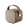 Guess Mini Bluetooth Speaker 4G Leather Script Logo with Strap - Głośnik Bluetooth V5.3 (brązowy) (GUWSB2P4SMW)