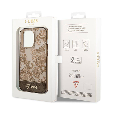 Guess Porcelain Collection - Etui iPhone 14 Pro Max (ochre) (GUHCP14XHGPLHC)