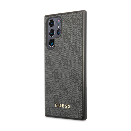 Guess 4G Metal Gold Logo - Etui Samsung Galaxy S24 Ultra (czarny) (GUHCS24LG4GFGR)