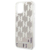 Karl Lagerfeld Monogram Liquid Glitter - Etui iPhone 14 Plus (srebrny) (KLHCP14MLMNMS)